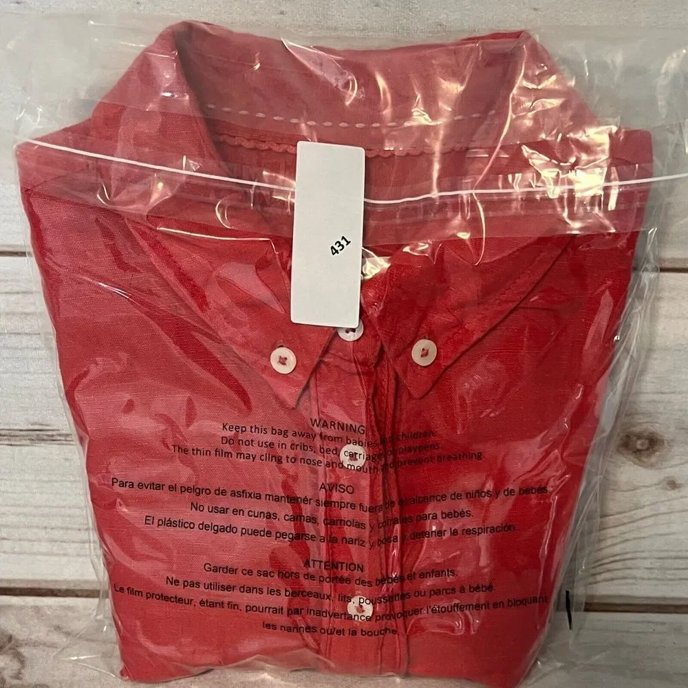Maeve Red Button Down Shirt - Picture 11 of 11